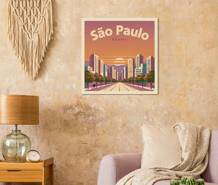 Affiche São Paulo Brésil