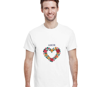 Cœur tropical AMOR — T-shirt