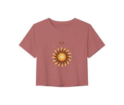 Crop top soleil bohème — coupe femme