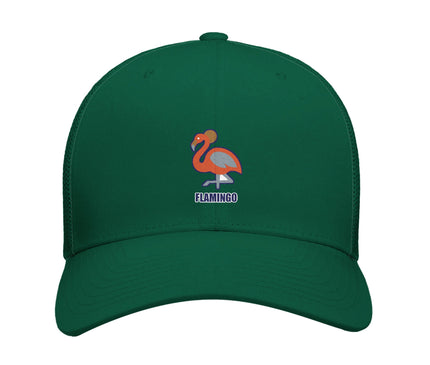 Le flamant rose brodé — casquette trucker