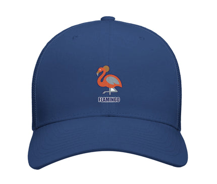 Le flamant rose brodé — casquette trucker