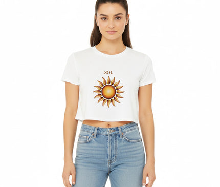 Crop top soleil bohème — coupe femme