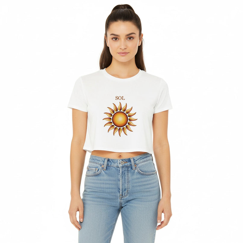 Crop top soleil bohème — coupe femme