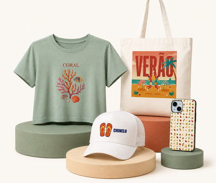 Pack plage femme — crop top, tote bag, casquette et coque