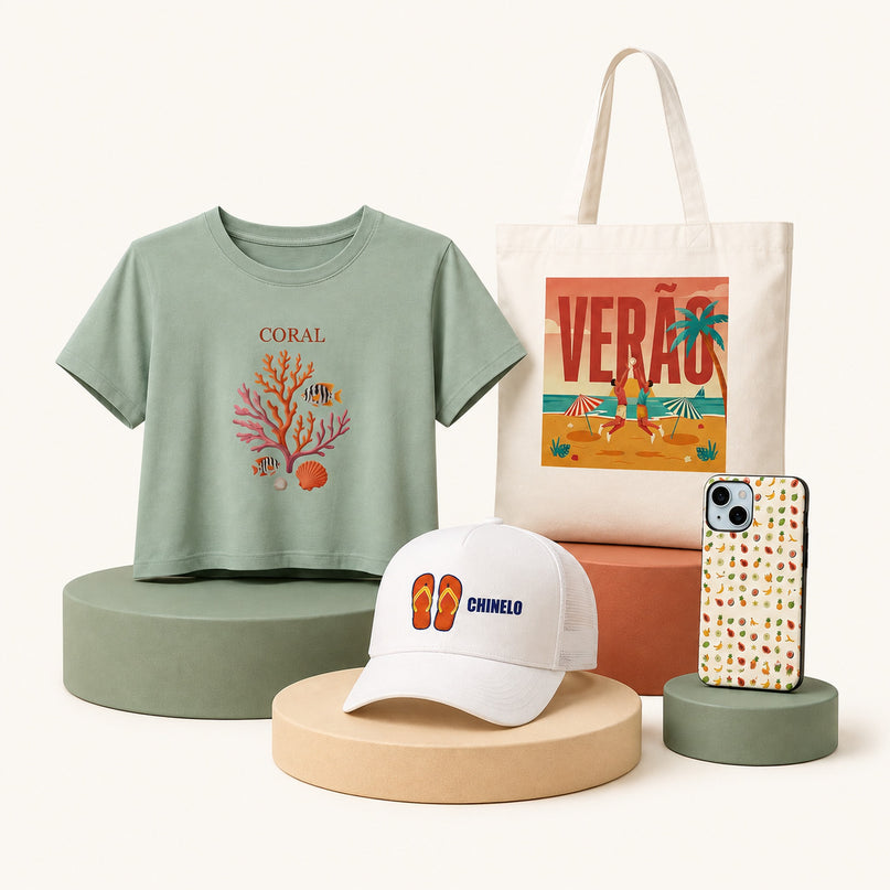 Pack plage femme — crop top, tote bag, casquette et coque