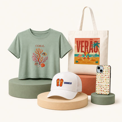Pack plage femme — crop top, tote bag, casquette et coque
