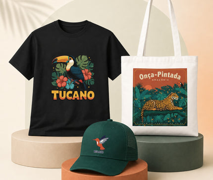 Pack Faune Brésil — t-shirt, casquette et tote bag